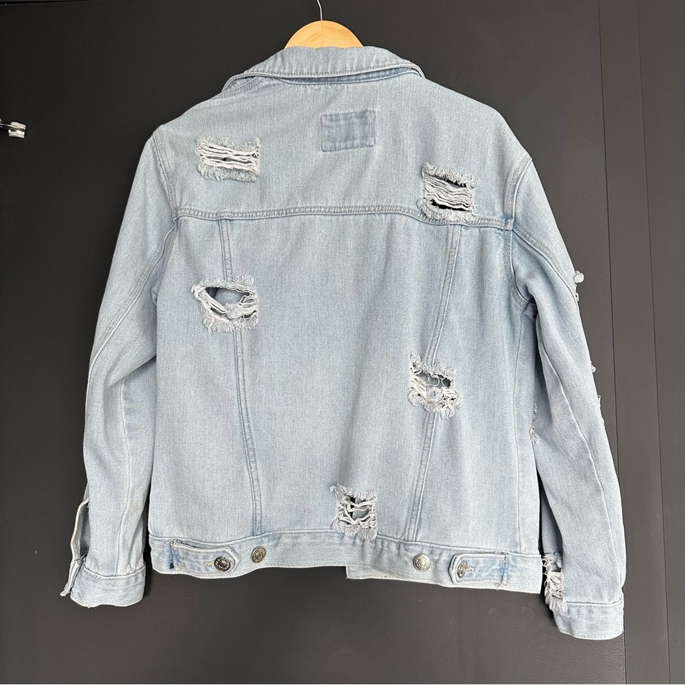 Forever 21 Ripped Jean Jacket - Picture 2 of 6